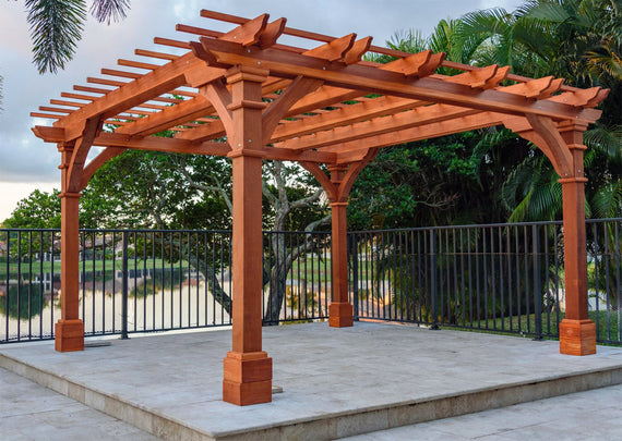 Best Redwood Pacific Redwood Double Beam Premium Pergola – Create the Perfect Outdoor Retreat