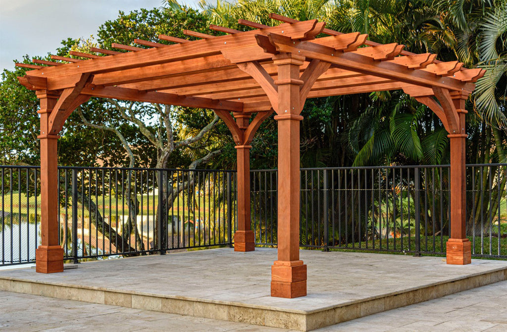 Best Redwood Pacific Redwood Double Beam Premium Pergola – Create the Perfect Outdoor Retreat