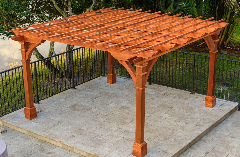 Best Redwood Pacific Redwood Double Beam Premium Pergola – Create the Perfect Outdoor Retreat