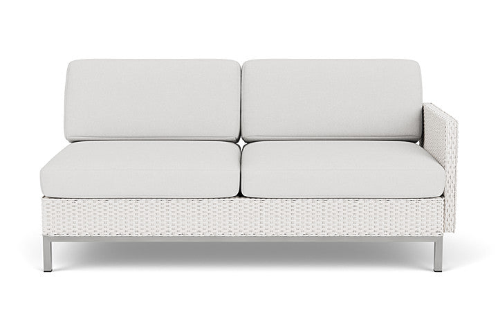 Lloyd Flanders Elements Left Arm Settee with Loom Arm and Back