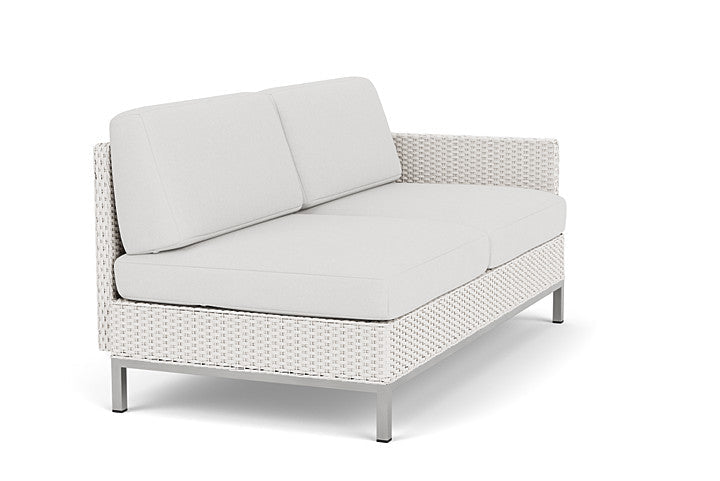 Lloyd Flanders Elements Left Arm Settee with Loom Arm and Back