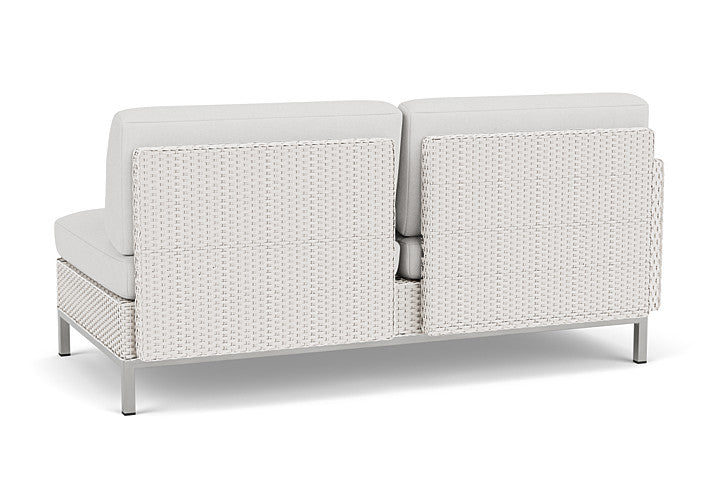 Lloyd Flanders Elements Right Arm Settee with Loom Arm and Back
