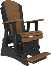 2 Adirondack Balcony Glider Antique Mahogany Black