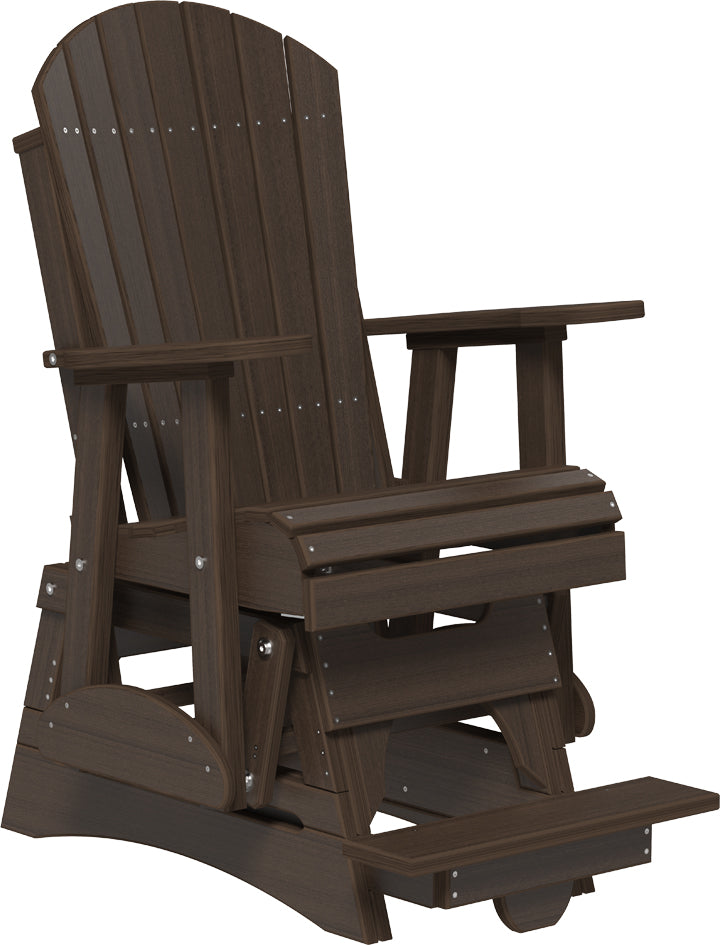 2 Adirondack Poly Balcony Glider Brazilian Walnut