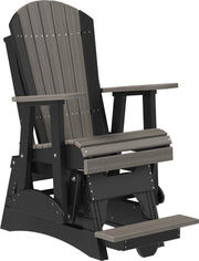 2 Adirondack Poly Balcony Glider Coastal Gray Black