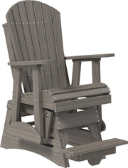 2 Adirondack Poly Balcony Glider Coastal Gray