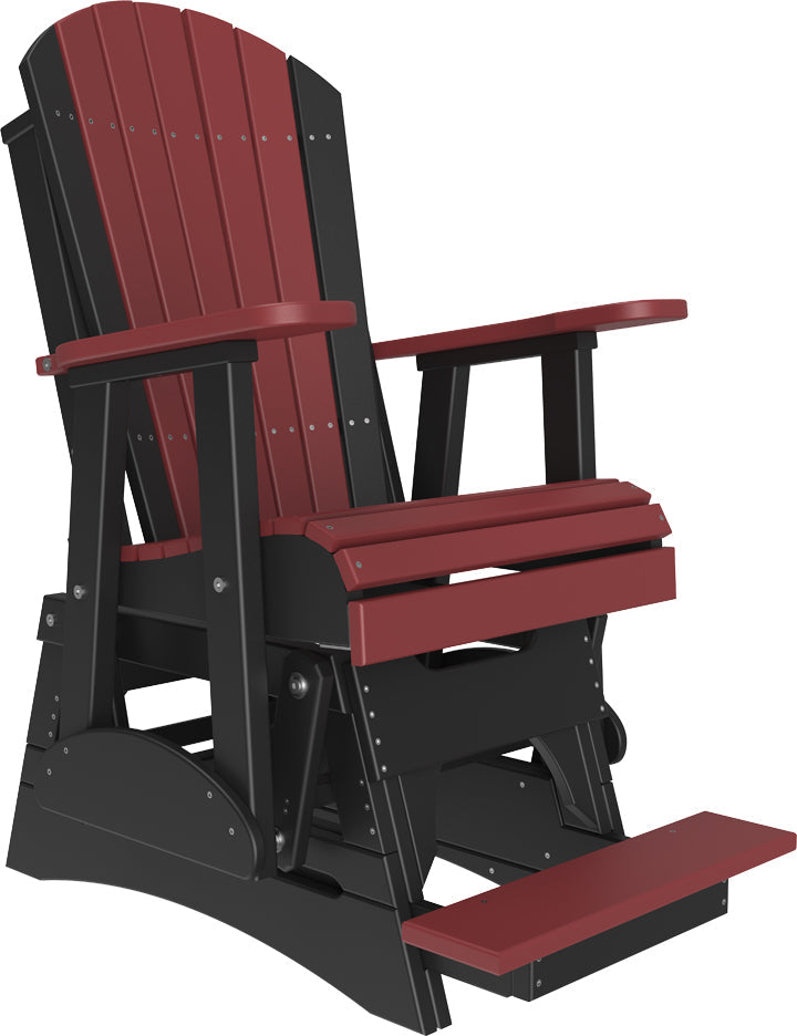 2 Adirondack Balcony Glider Cherrywood Black