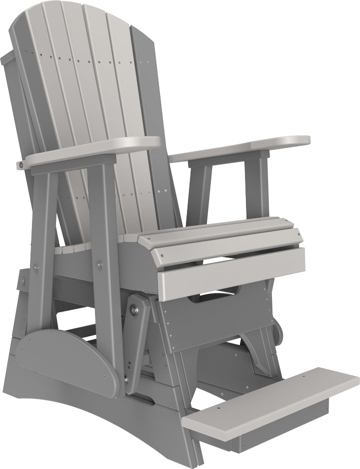 2 Adirondack Balcony Glider Dove Gray Slate