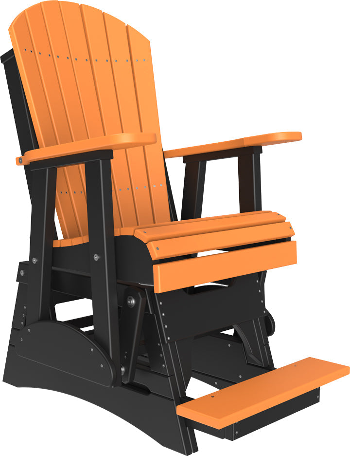 2 Adirondack Balcony Glider Tangerine Black