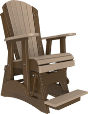 2 Adirondack Balcony Glider Weatherwood Chestnut