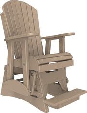 2 Adirondack Balcony Glider Weatherwood