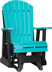 2 Adirondack Poly Glider Aruba Blue Black