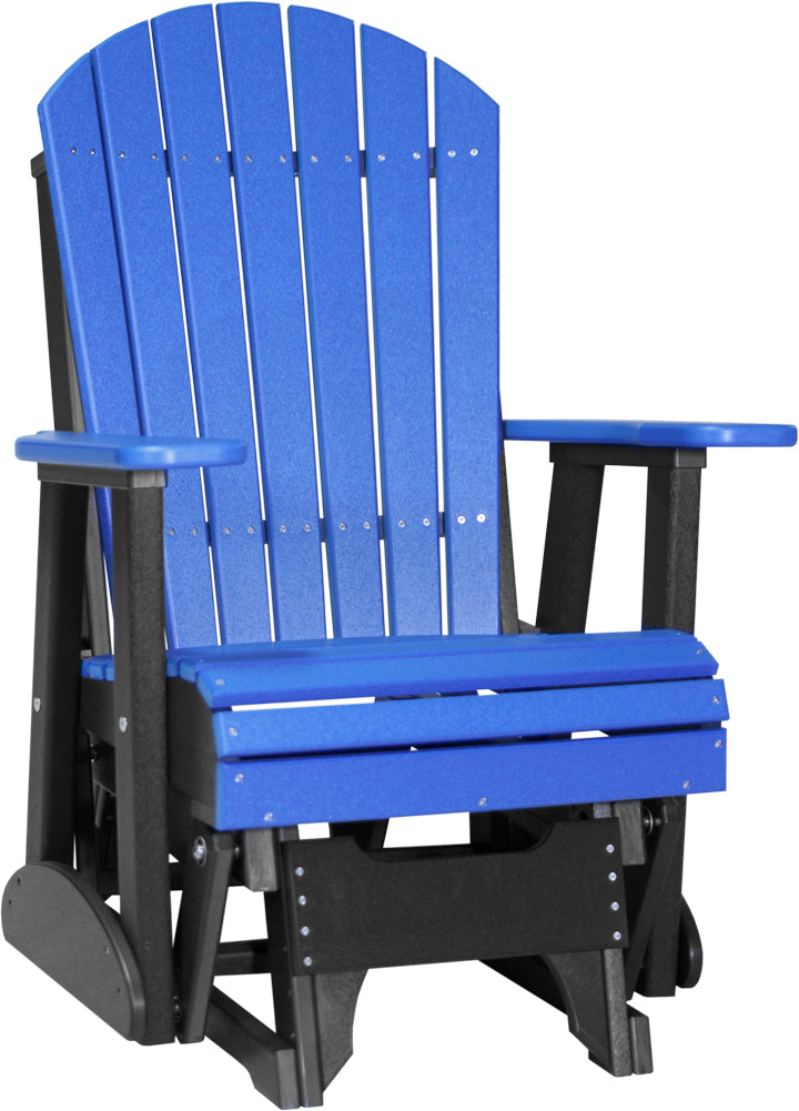 2 Adirondack Poly Glider Blue Black