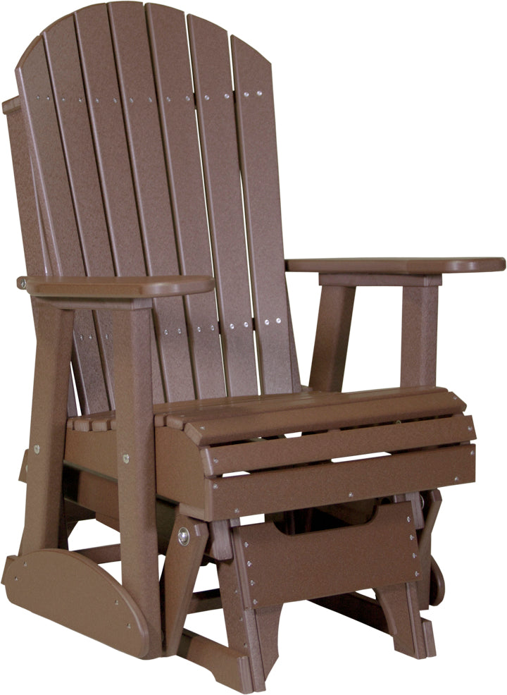 2 Adirondack Poly Glider Chestnut Brown