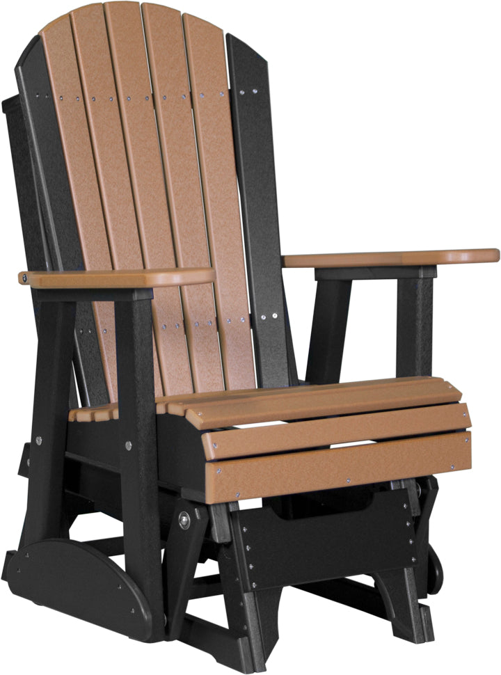 2 Adirondack Poly Glider Cedar Black