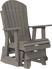 2 Adirondack Poly Glider Coastal Gray