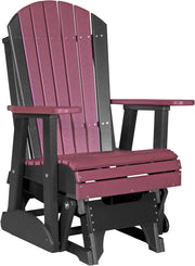 2 Adirondack Poly Glider Cherrywood Black