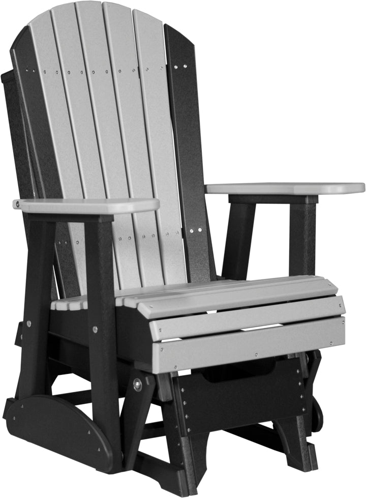 2 Adirondack Poly Glider Dove Gray Black