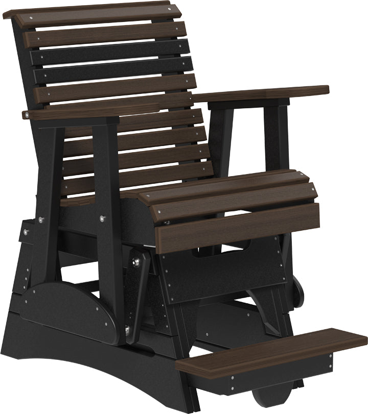 2 Plain Poly Balcony Glider Brazilian Walnut