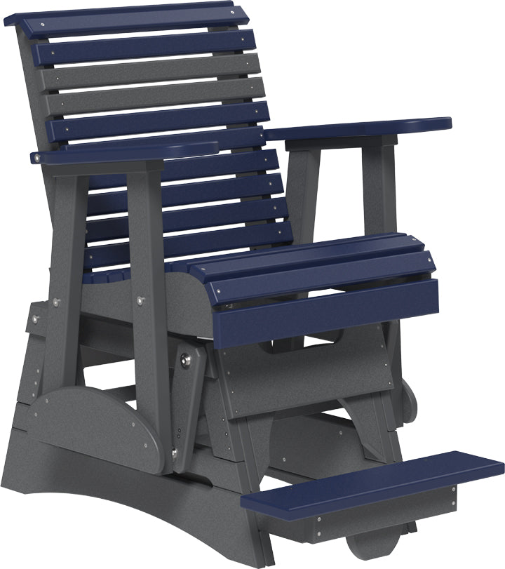 2 Plain Poly Balcony Glider Patriot Blue