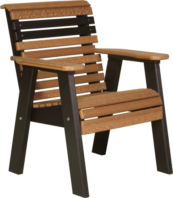 2 Plain Poly Bench Antique Mahogany Black