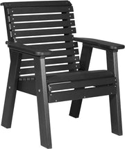 2 Plain Poly Bench Black