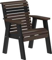 2 Plain Poly Bench Brazilian Walnut Black