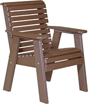 2 Plain Poly Bench Chestnut Brown