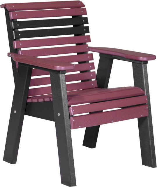 2 Plain Poly Bench Cherrywood Black