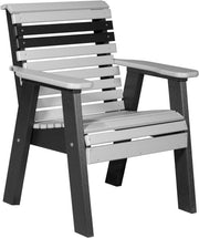 2 Plain Poly Bench Dove Gray Black