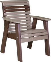 2 Plain Poly Bench Weatherwood Chestnut Brown