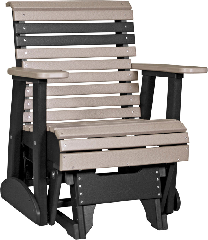2 Plain Poly Glider Weatherwood