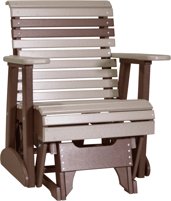 2 Plain Poly Glider Weatherwood Chestnut