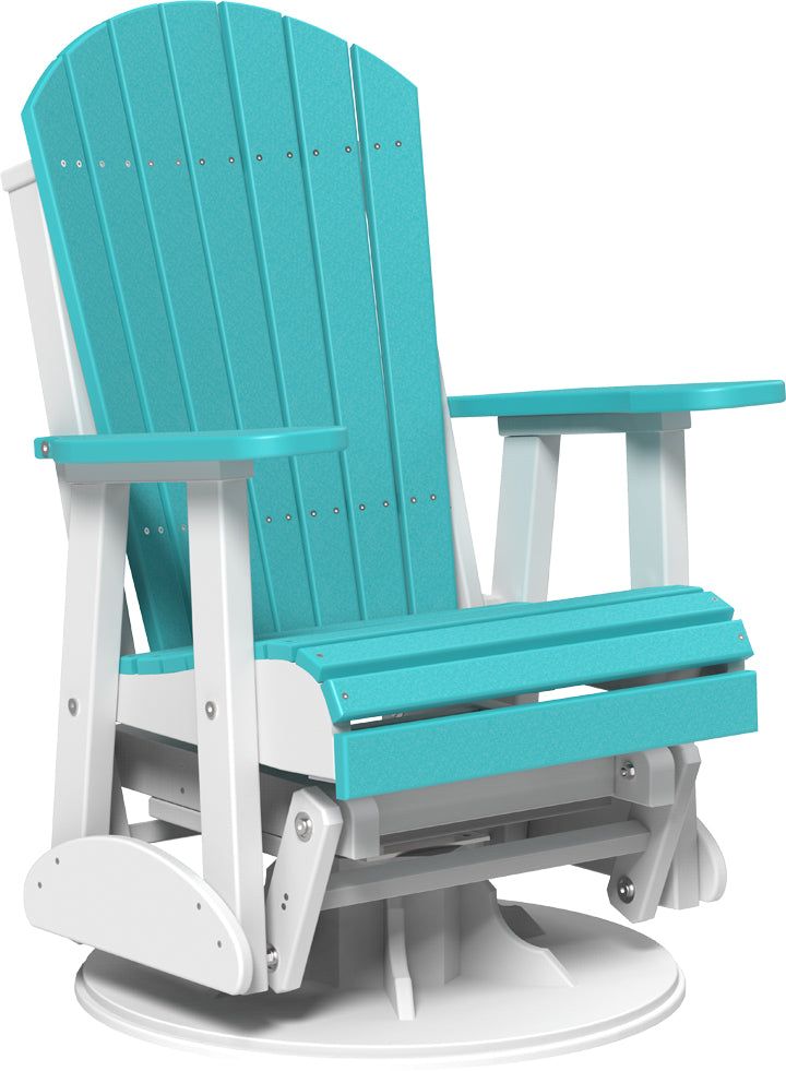 2 Swivel Adirondack Poly Glider Aruba Blue