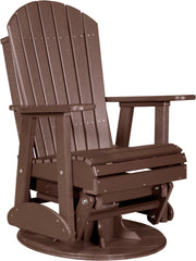 2 Swivel Adirondack Poly Glider Chestnut