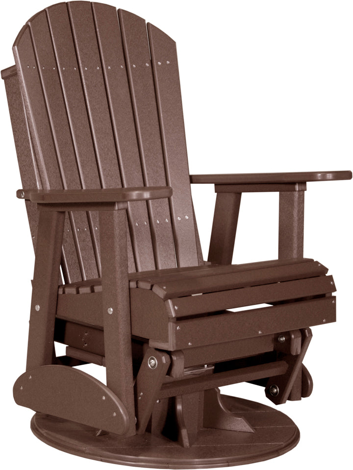 2 Swivel Adirondack Poly Glider Chestnut