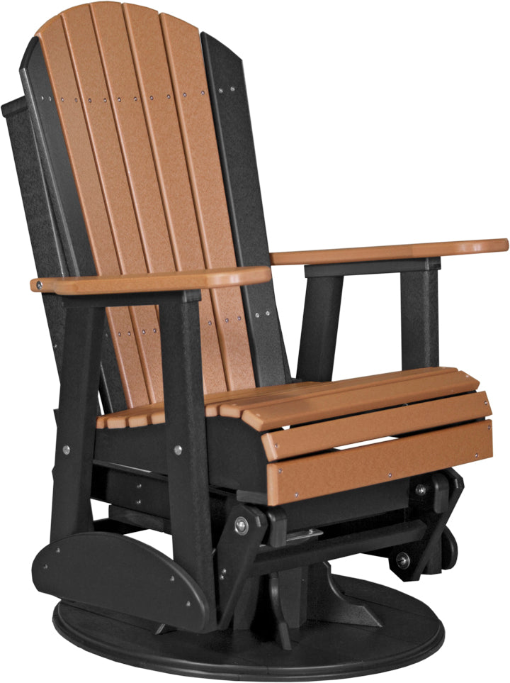 2 Swivel Adirondack Poly Glider Cedar