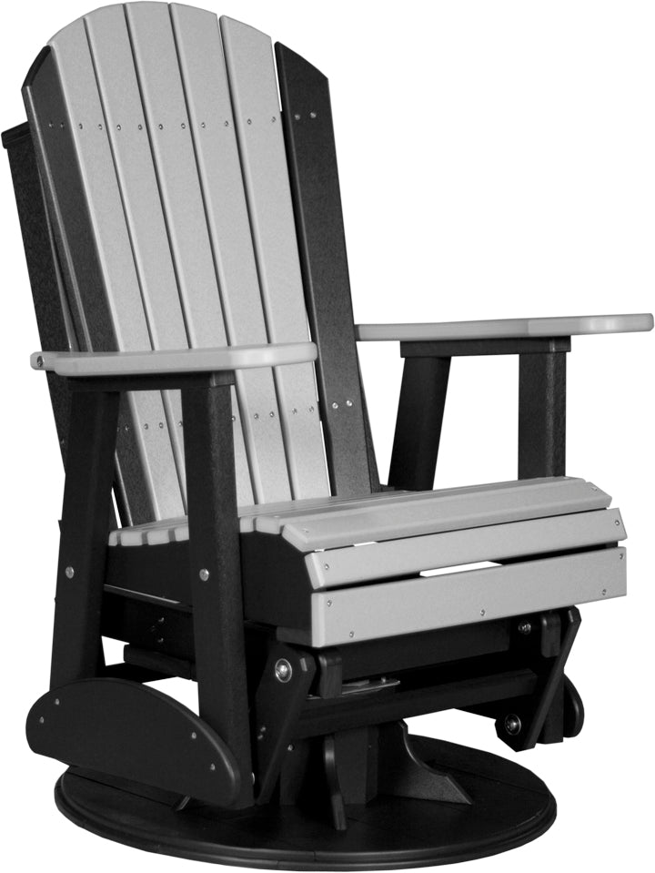 2 Swivel Adirondack Poly Glider Dove Gray