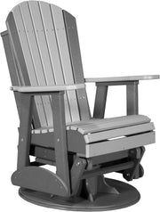 2 Swivel Adirondack Poly Glider Dove Gray