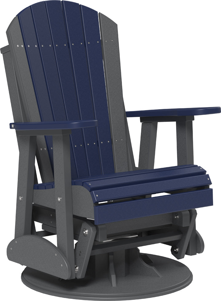 2 Swivel Adirondack Poly Glider Patriot Blue