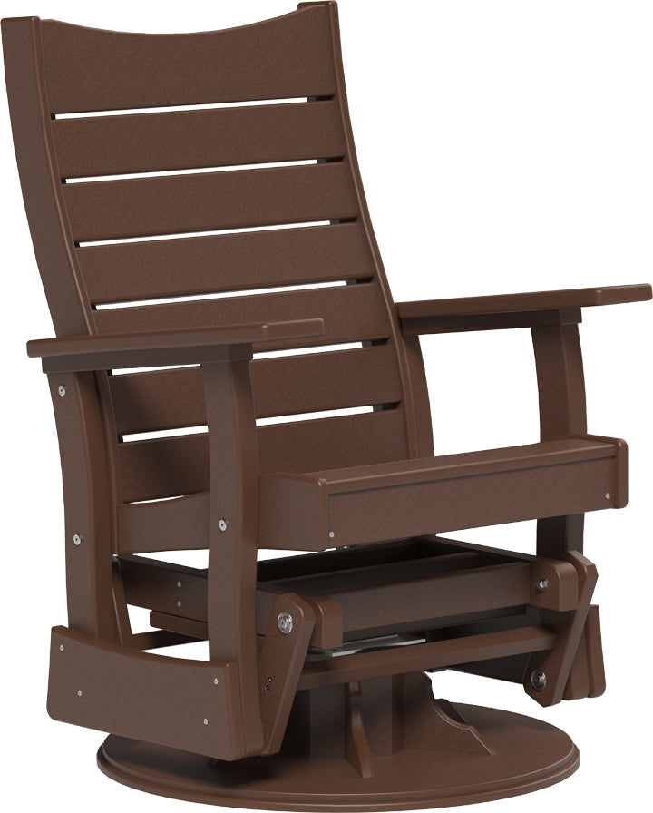 2 Swivel Contour Poly Glider Chestnut