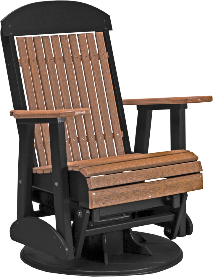 2 Swivel Classic Poly Glider Antique Mahogany