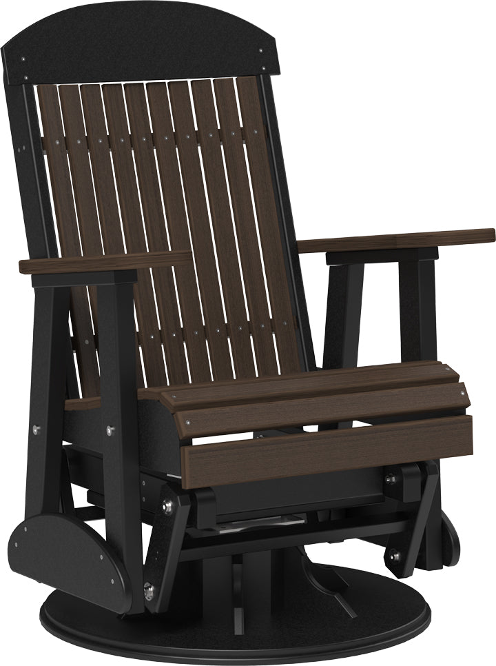 2 Swivel Classic Poly Glider Brazilian Walnut