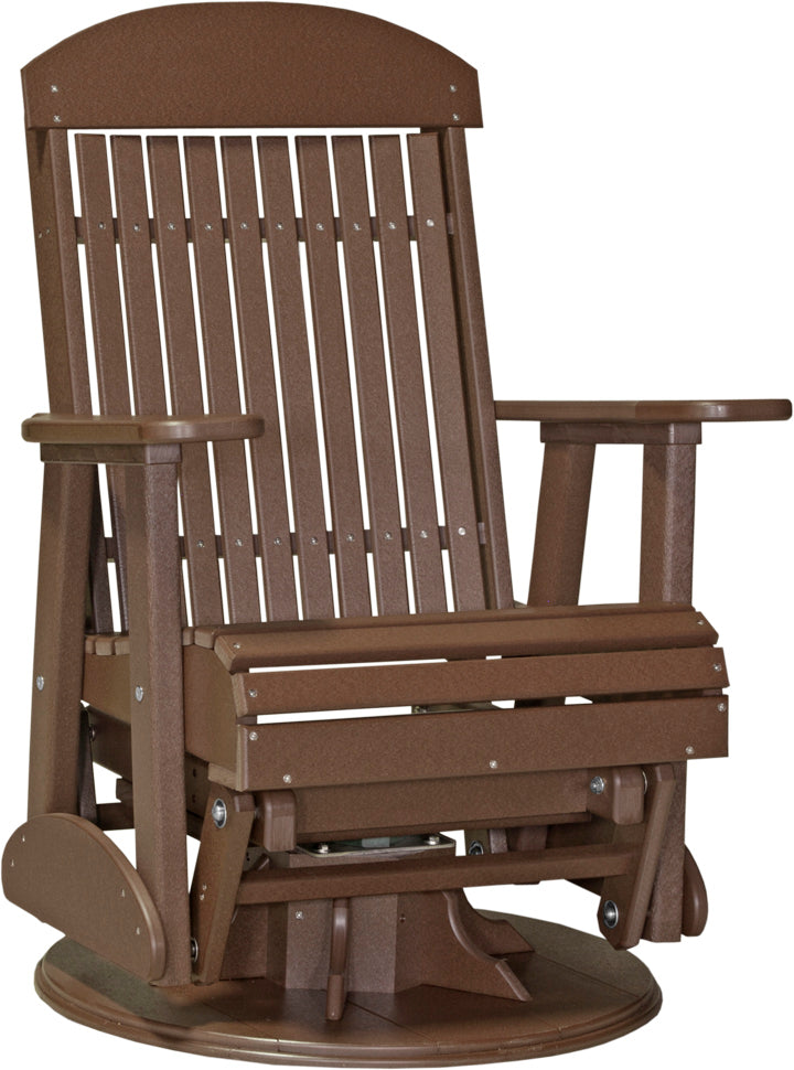 2 Swivel Classic Poly Glider Chestnut