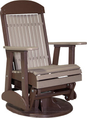 2 Swivel Classic Poly Glider Weatherwood Chestnut
