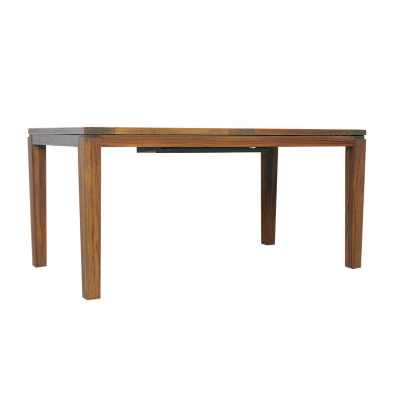 Lloyd Flanders Teak 63-84” Butterfly Leaf Umbrella Dining Table