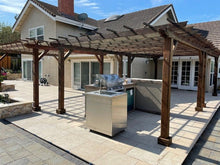 Load image into Gallery viewer, Best Redwood Super Deck Pergola – Enhance Your Outdoor Living Space