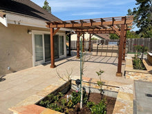 Load image into Gallery viewer, Best Redwood Super Deck Pergola – Enhance Your Outdoor Living Space