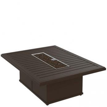 Banchetto 54x42" Rectangular Fire Pit, Built-In Ignitor with Timer