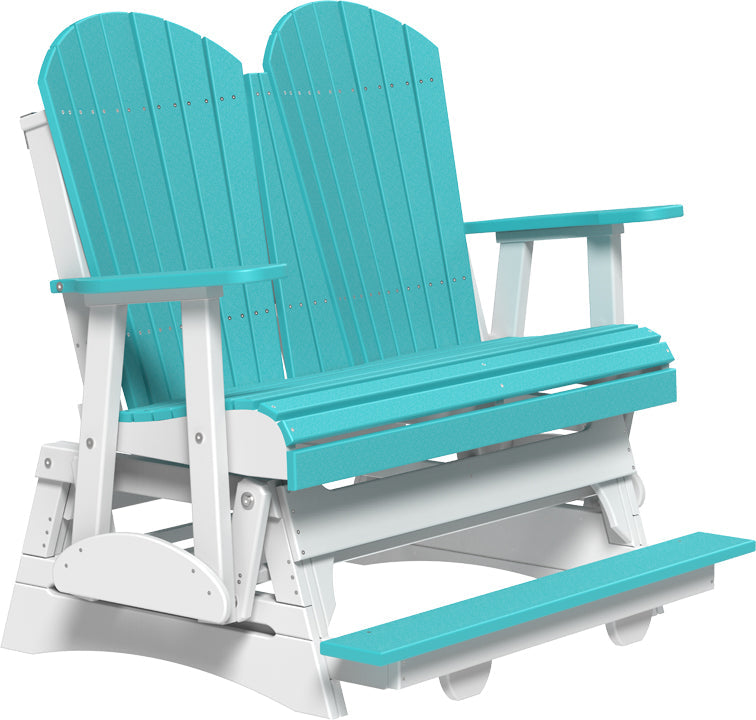 4 Adirondack Poly Balcony Glider Aruba Blue